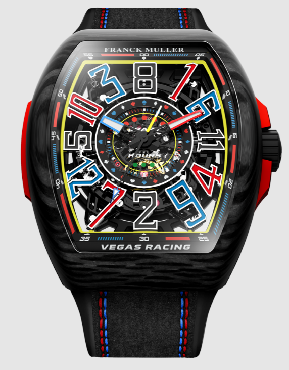 Best FRANCK MULLER Vanguard Crazy Hours Vegas Racing V 45 CH SQT RCG VEGAS CARBONE (ER) Replica Watch